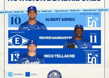 Licey anuncia rotación pitchers